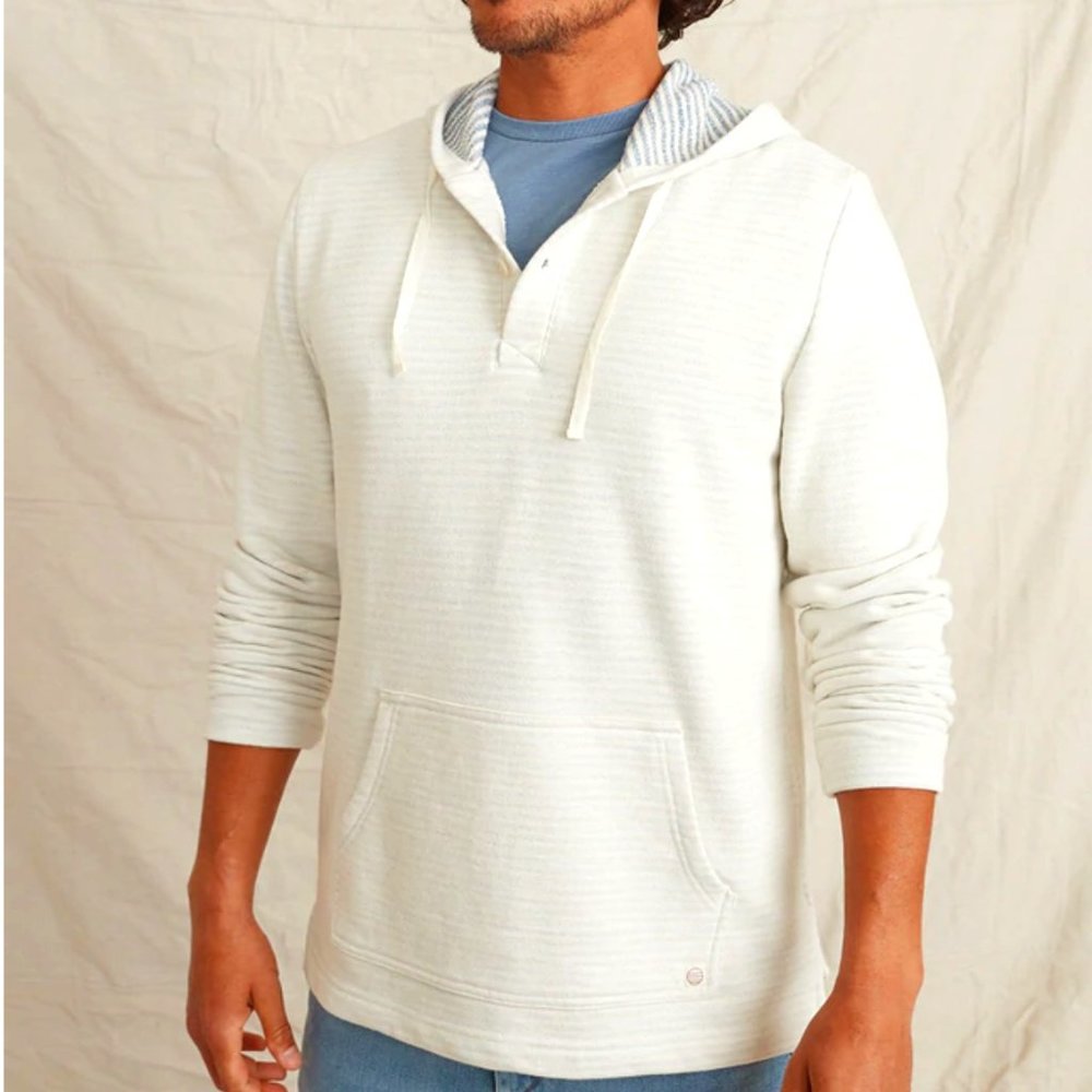 Montecito Beach Hoodie in Blue/White Stripe